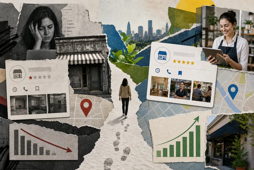 A small business content effort losing momentum, symbolized by an abandoned, stalled workflow with no forward progress.