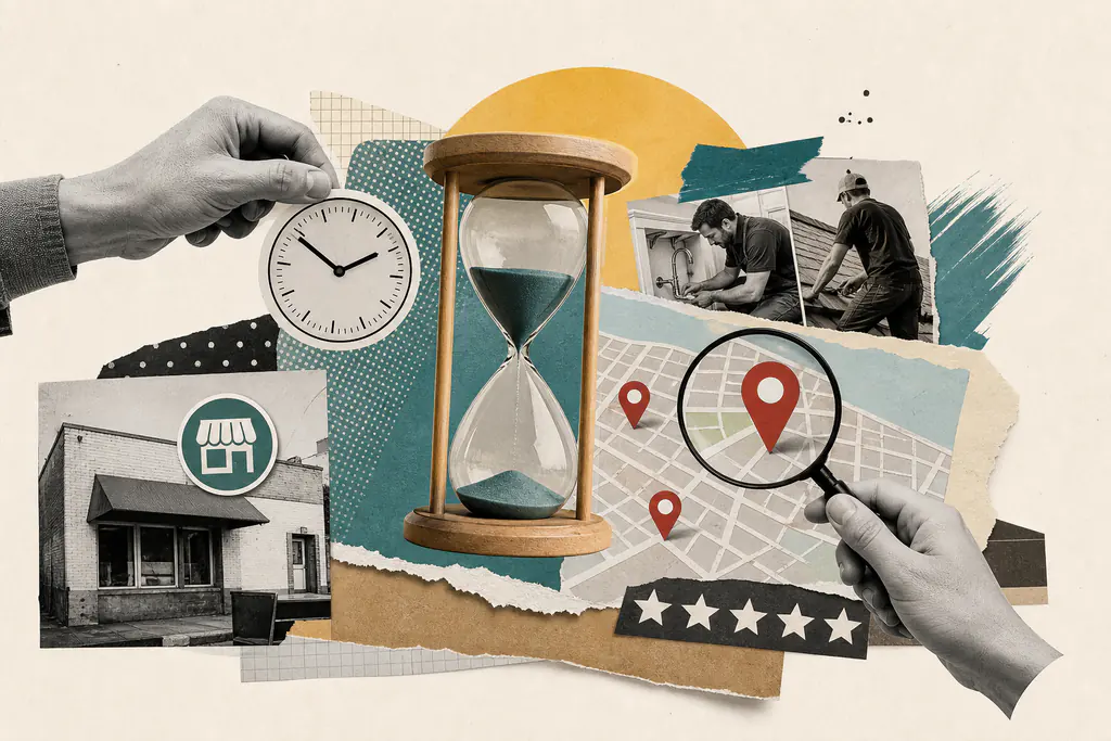 A clock or timeline showing gradual growth, representing the patience required before content marketing efforts produce