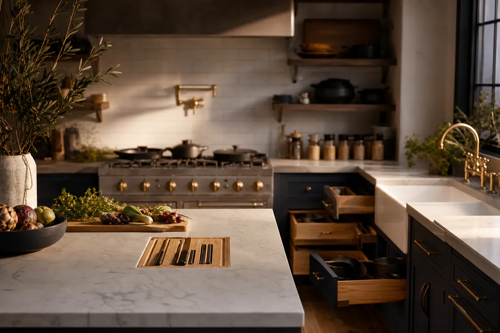 A personalized kitchen workspace designed to match how a home cook naturally moves and prepares meals.