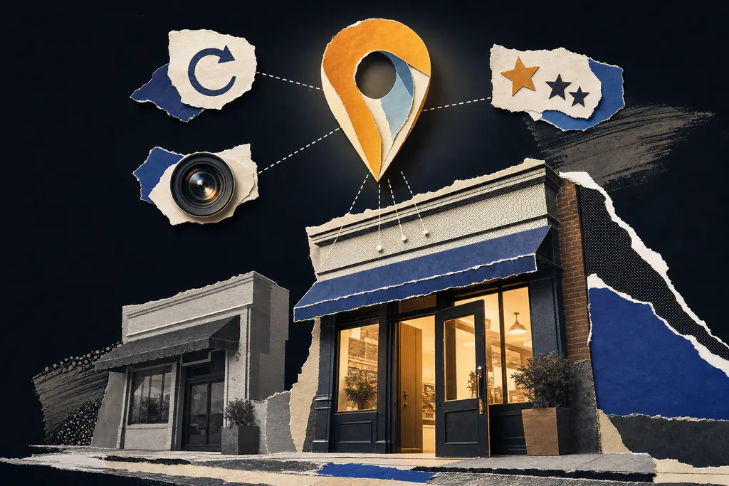 An active, well-maintained business listing standing out and rising above a neglected competitor in local search visibility.