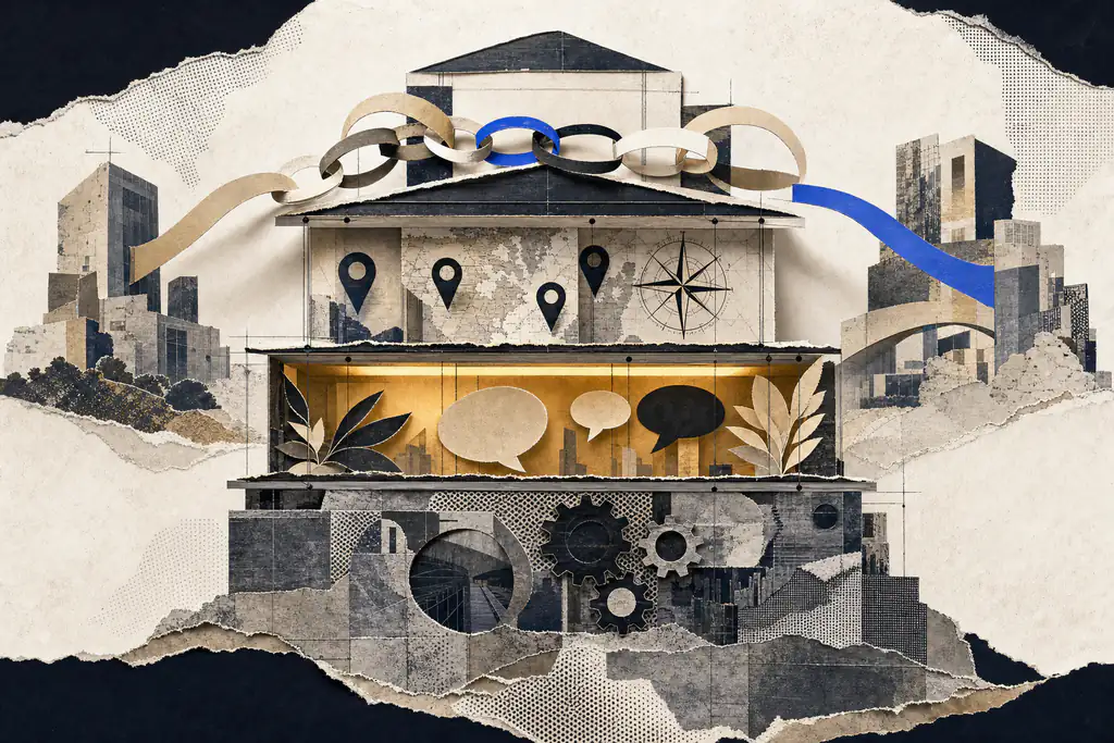 The four interconnected layers that make up a complete SEO service: technical foundation, content, local presence, and link authority.